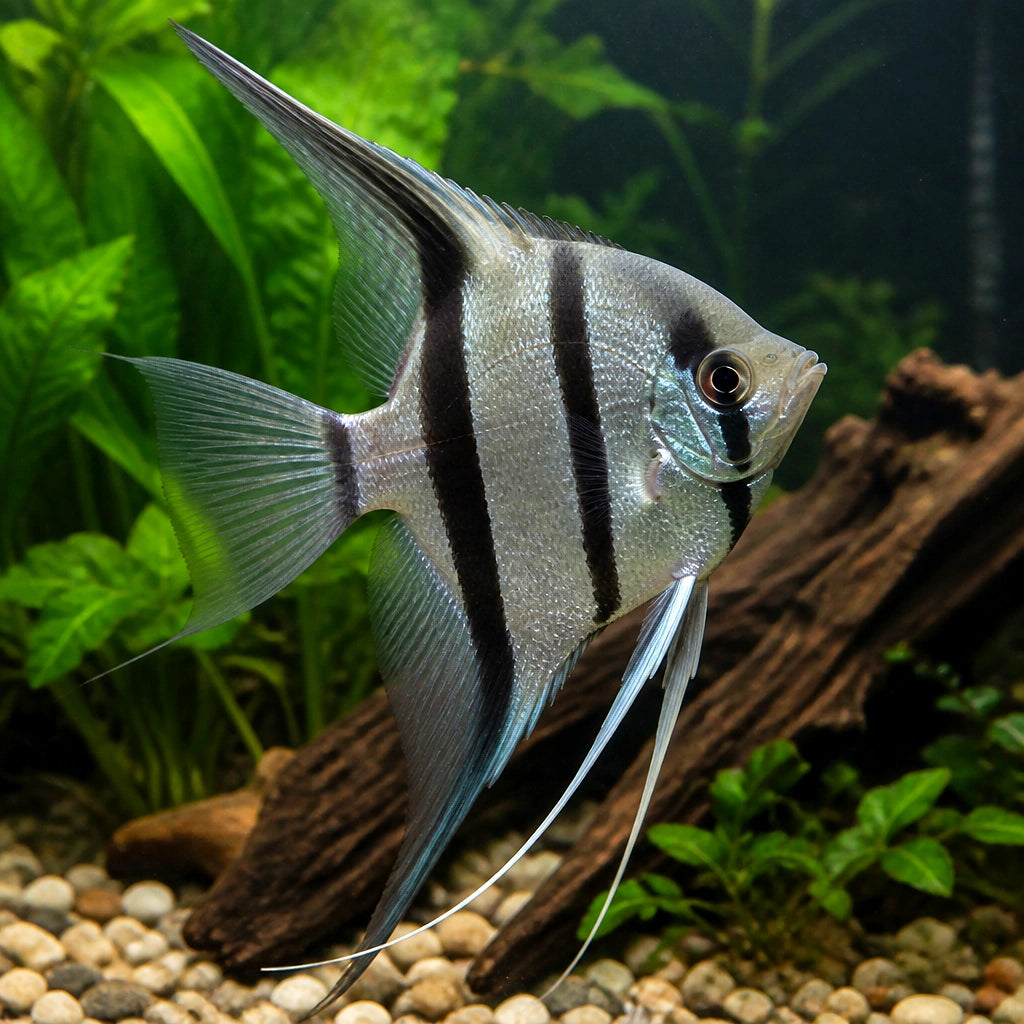 X Angelfish — Angelfish for sale UK — AI natural aquarium view