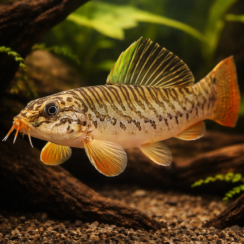 Acanthocobitis botia 4 - — tropical fish for sale UK — AI hero driftwood view