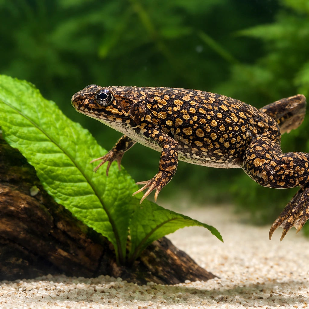African clawed frog — tropical fish for sale UK — AI scale plant view