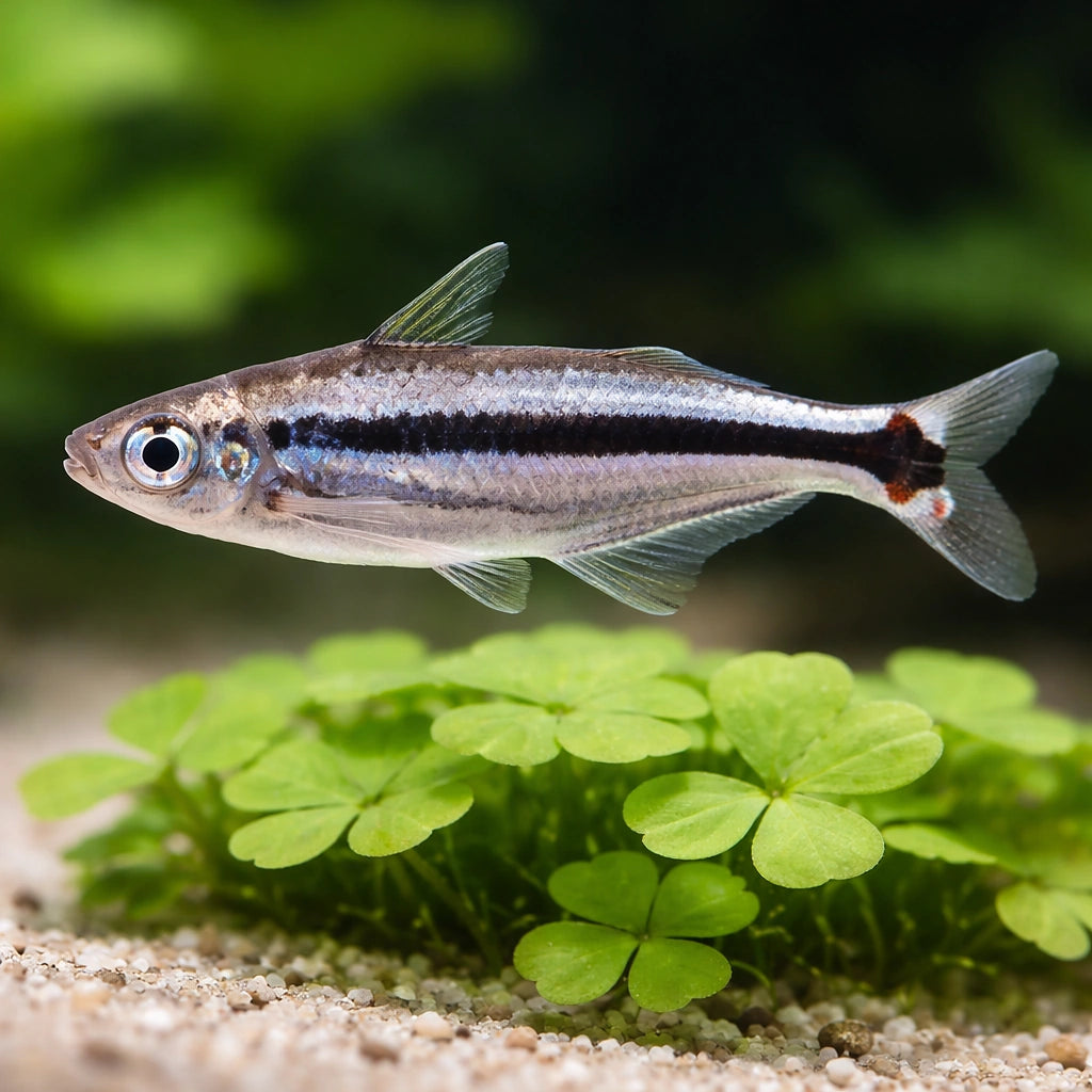 African glass catfish — tropical fish for sale UK — AI scale plant view