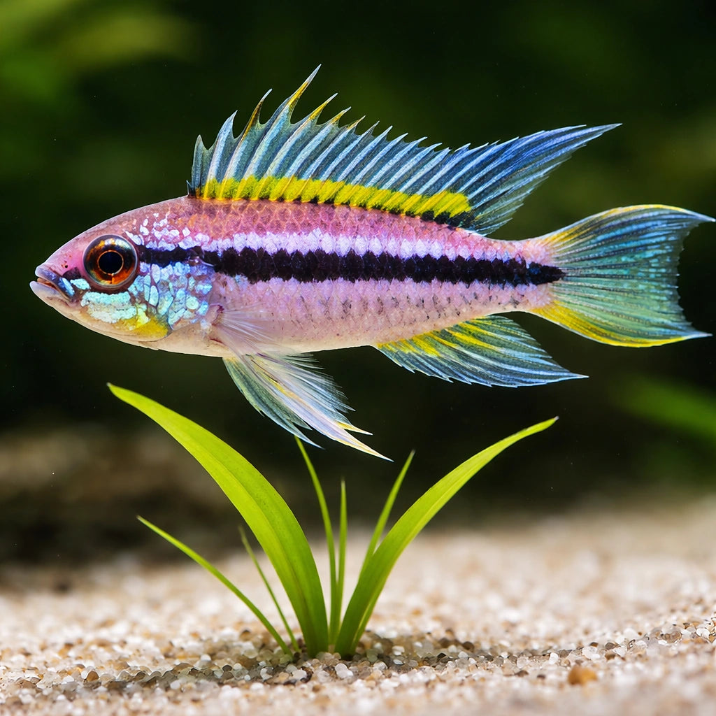 Agassiz´s Rio Madeira dwarf cichlid — tropical fish for sale UK — AI scale plant view