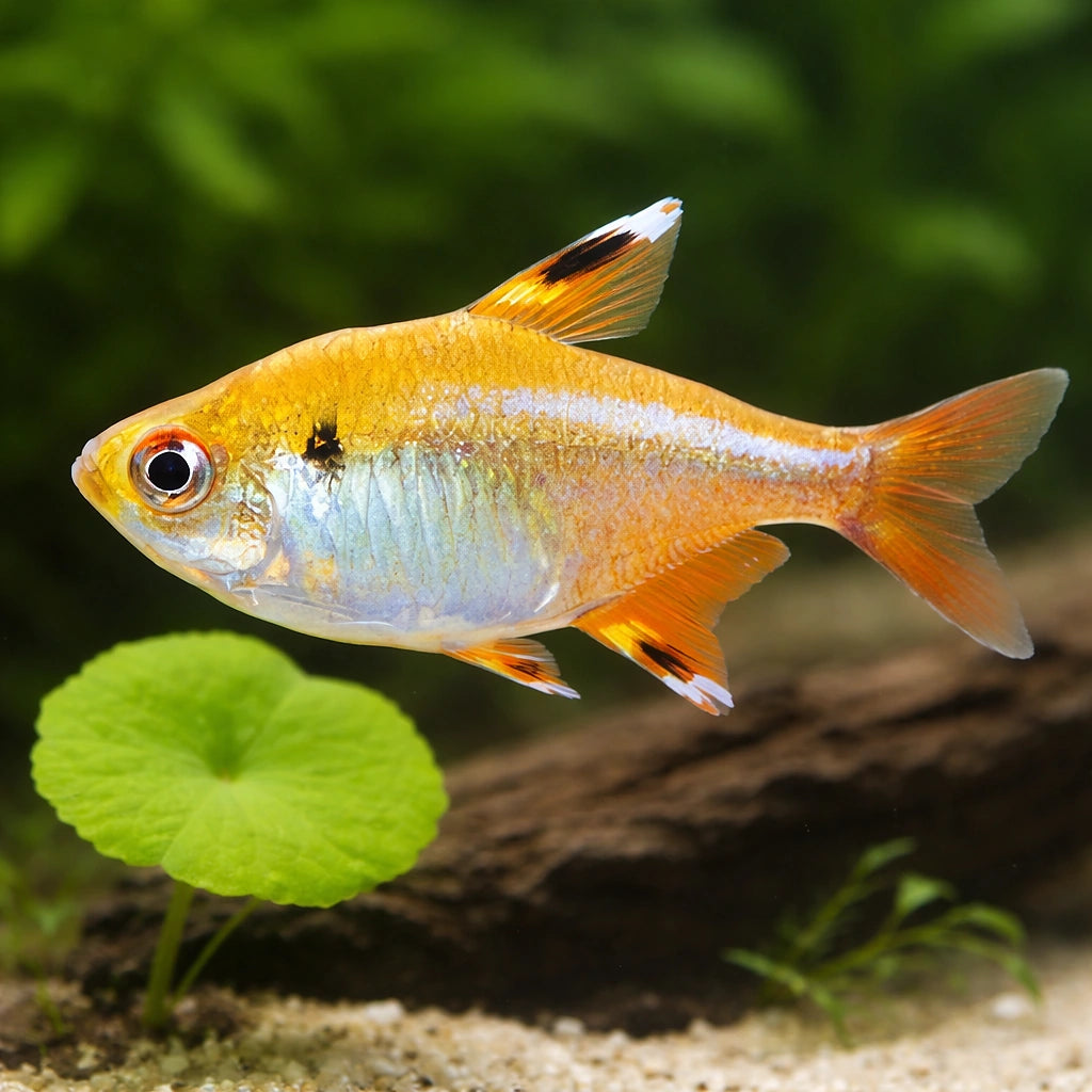 Albino Pristella — tropical fish for sale UK — AI scale plant view