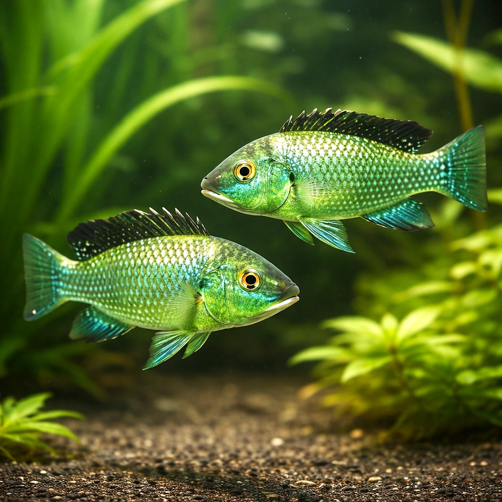 Alcolapia alcalicus 5 - — tropical fish for sale UK — AI pair planted view