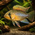 Algodon Dwarf Cichlid — tropical fish for sale UK — AI hero driftwood view