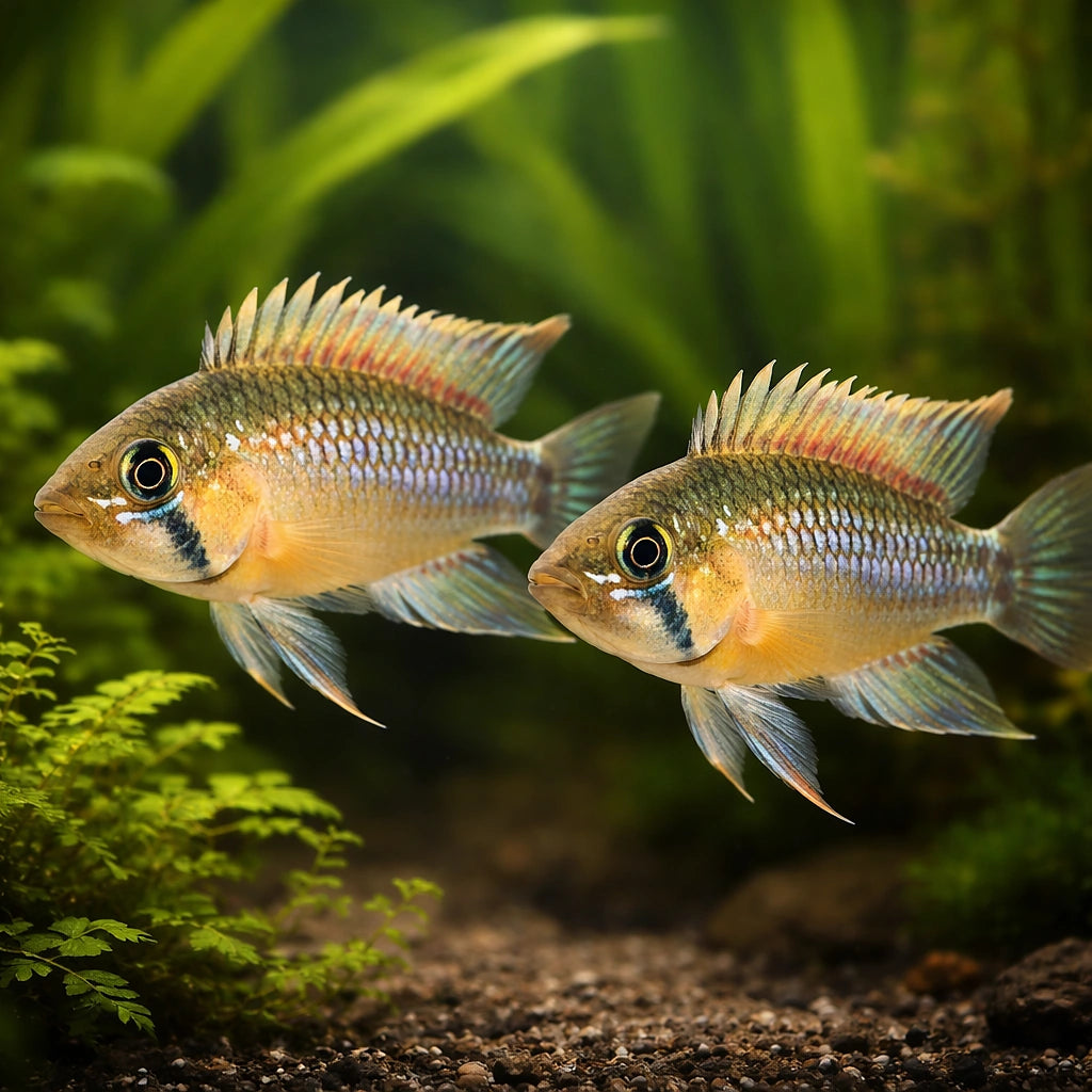 Algodon Dwarf Cichlid — tropical fish for sale UK — AI pair planted view