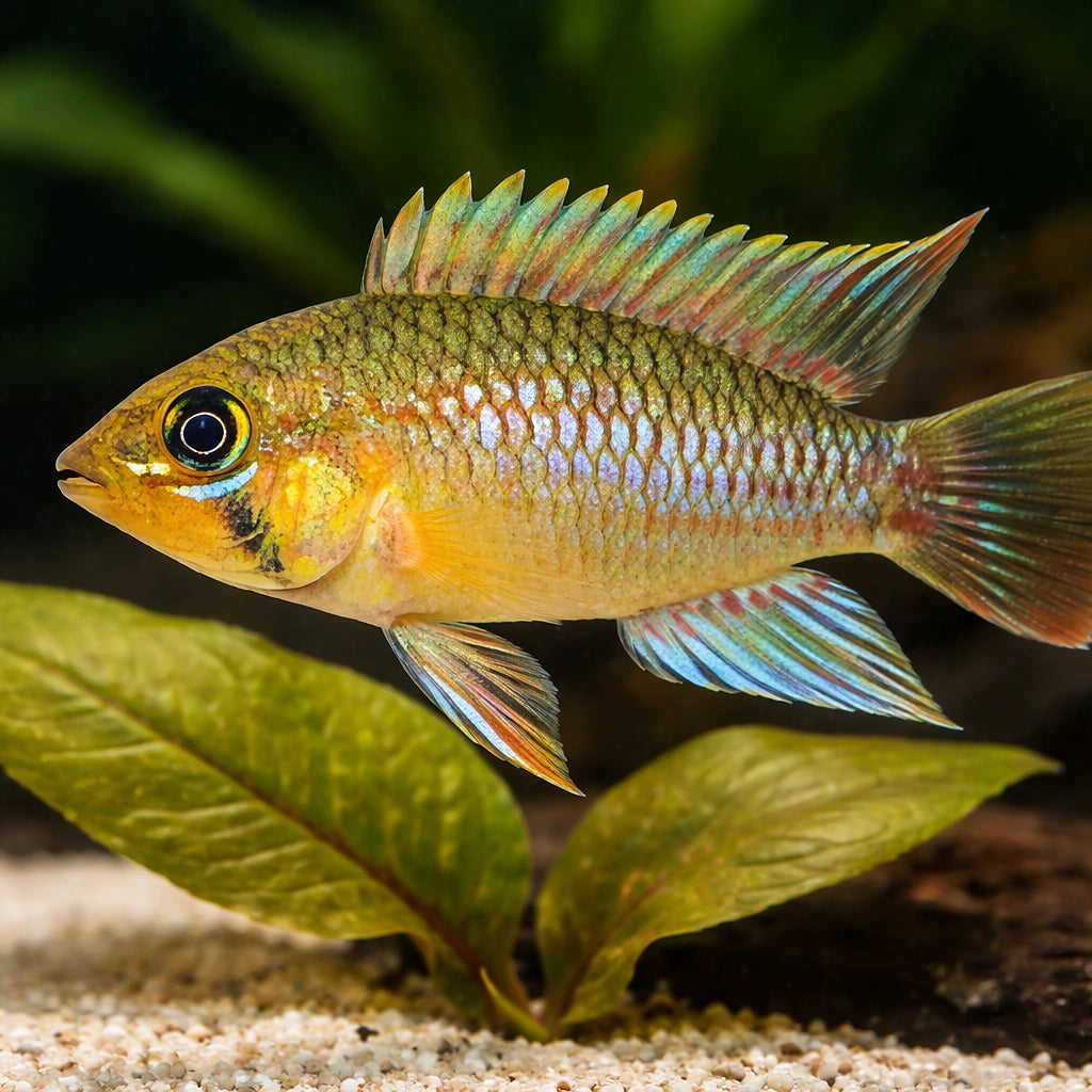 Algodon Dwarf Cichlid — tropical fish for sale UK — AI scale plant view