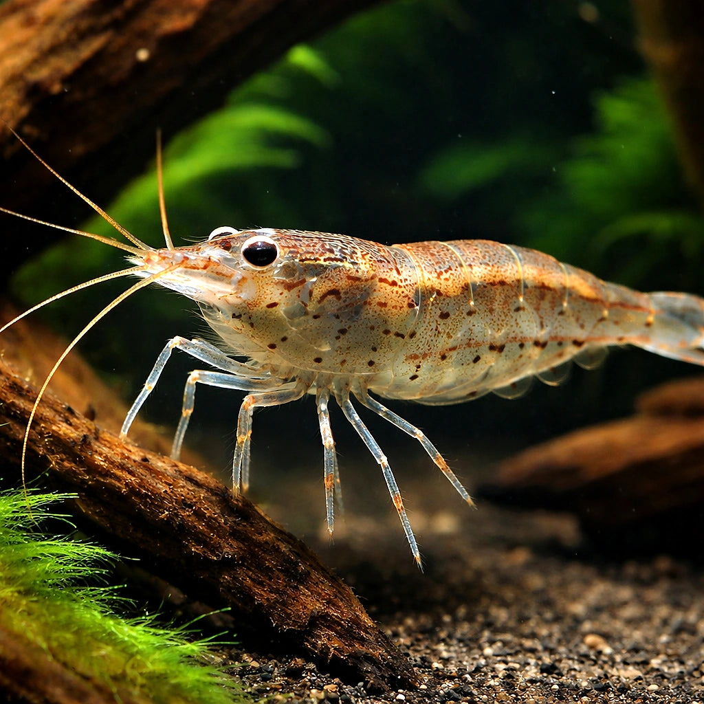Amano Shrimp — Shrimp for sale UK — AI hero driftwood view