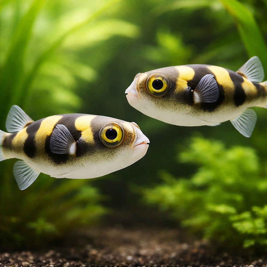 Amazon Puffer — tropical fish for sale UK — AI pair planted view