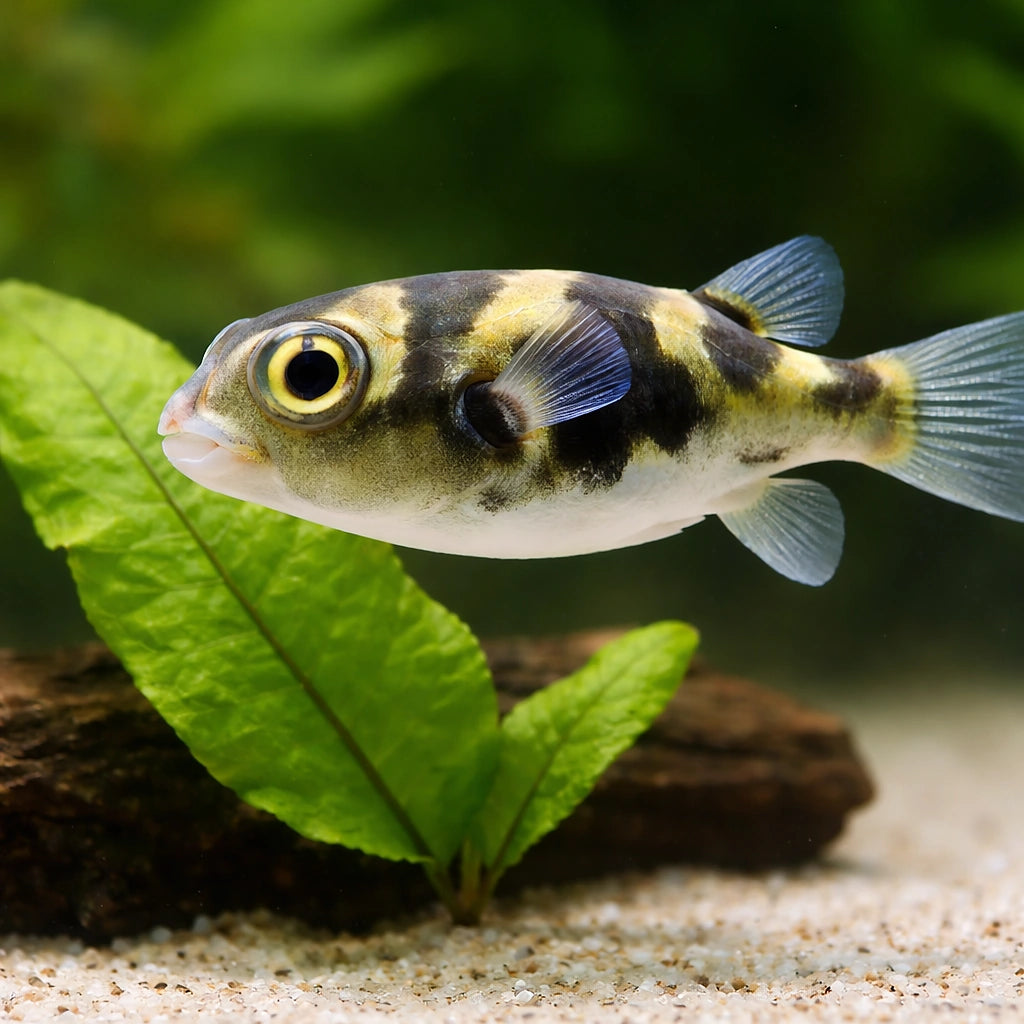 Amazon Puffer — tropical fish for sale UK — AI scale plant view
