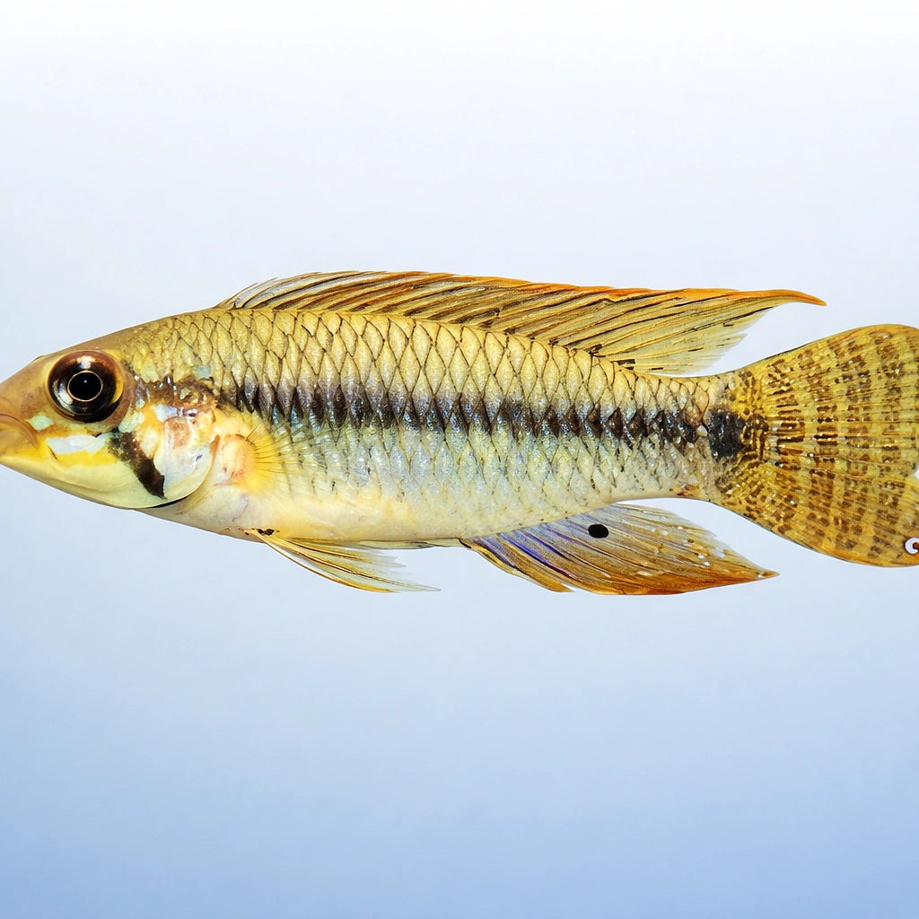 Amazon yellow dwarf cichlid — tropical fish for sale UK — AI side clean view