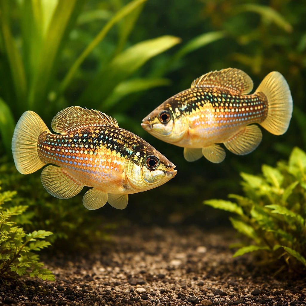 American Flagfish — tropical fish for sale UK — AI pair planted view