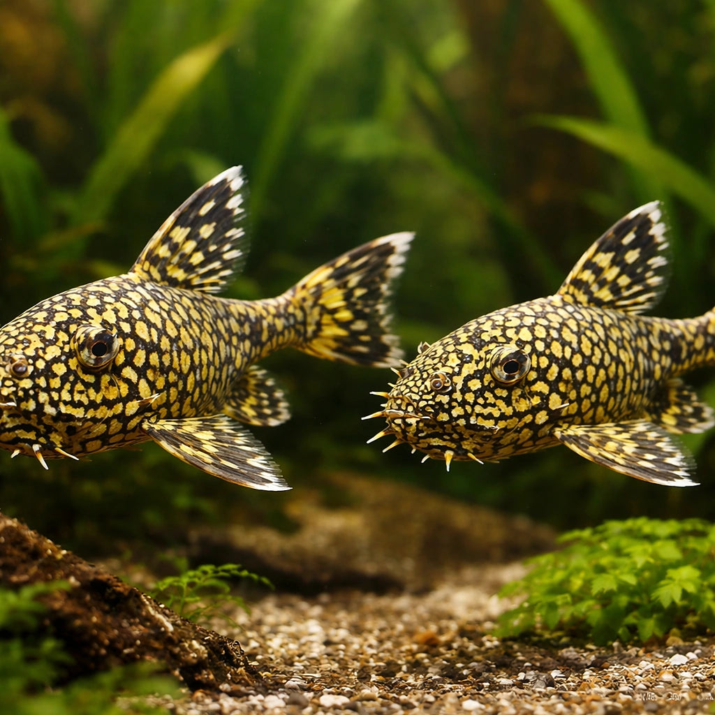 Ancistrus mato grosso - lda 08 3,5 - 4, — tropical fish for sale UK — AI pair planted view