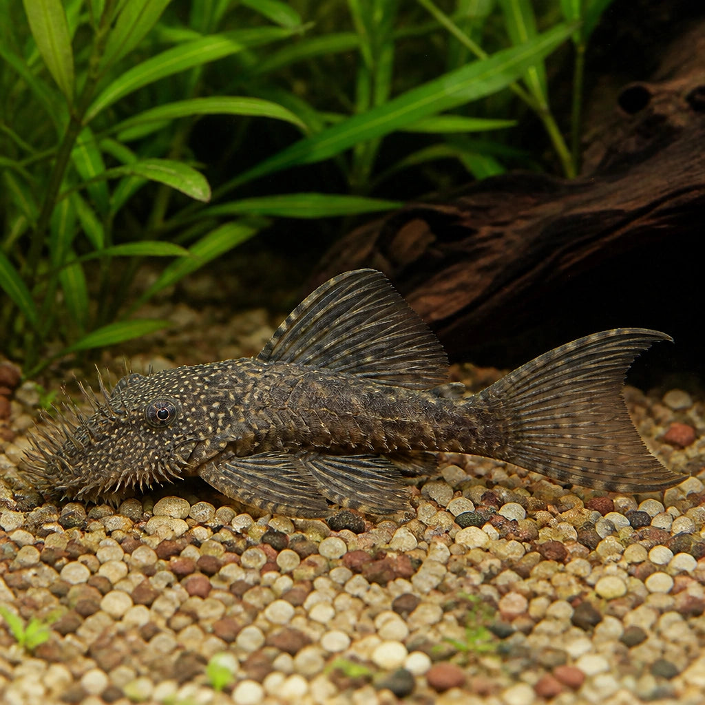Ancistrus sp. LDA016 Long Fin — Catfish cory pleco for sale UK — AI natural aquarium view