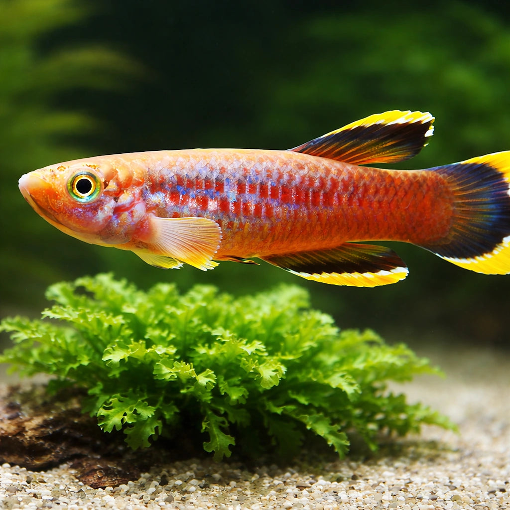 Aphyosemoin c. celiae Teke M — tropical fish for sale UK — AI scale plant view