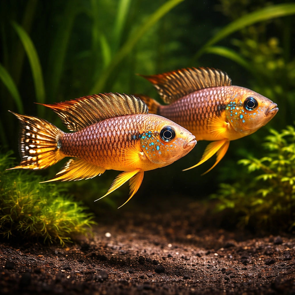 Apisto Agassizii — Dwarf Cichlid for sale UK — AI pair planted view