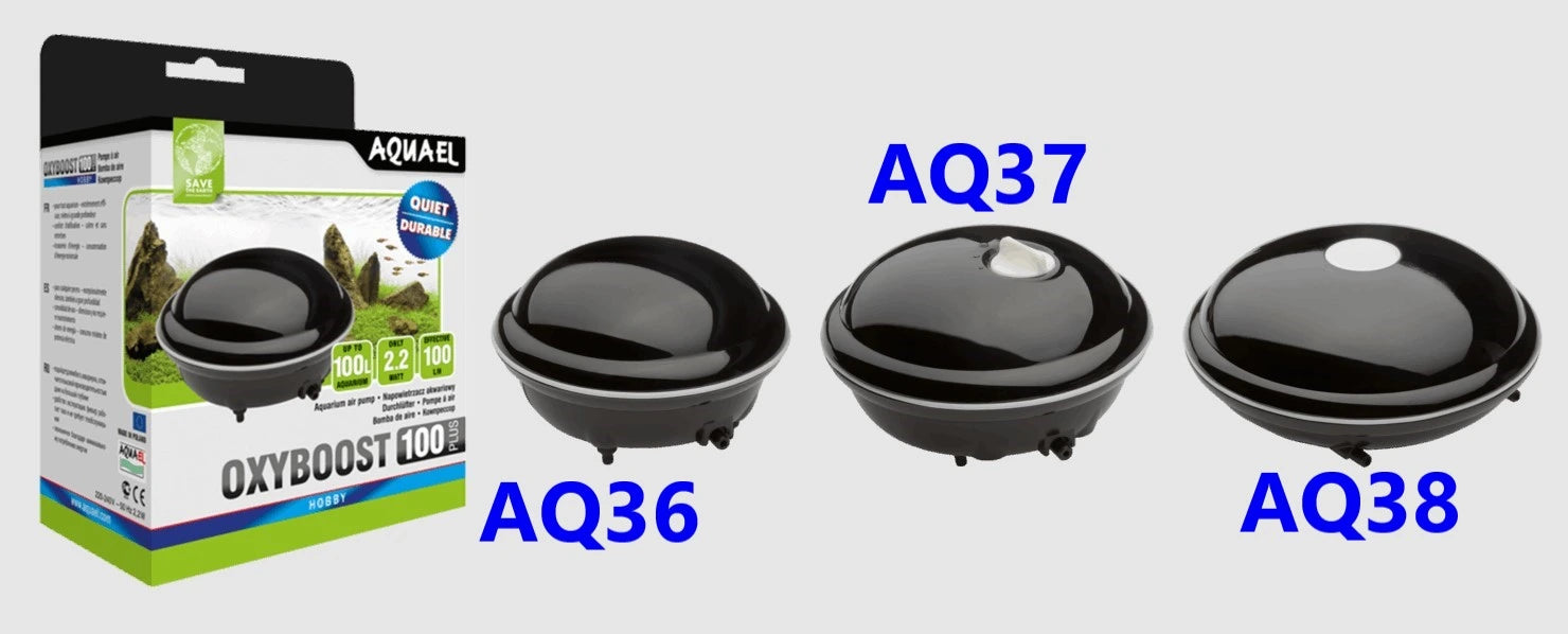 Aquael OxyBoost Plus 100 l/h aquarium air pump in black