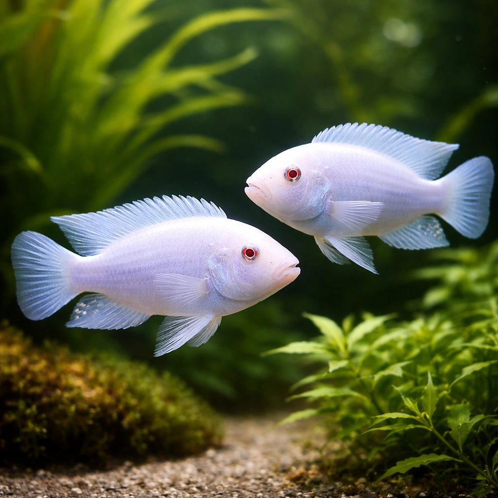 Pseudotropheus Pindani Albin — Chindongo socolofi 'Albino' - Aquarium Fish UK (Chindongo socolofi) — Add a rare albino…