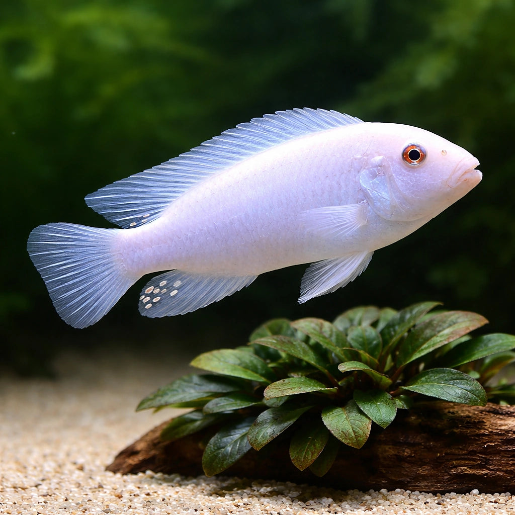 Pseudotropheus Pindani Albin — Chindongo socolofi 'Albino' - Aquarium Fish UK (Chindongo socolofi) — Add a rare albino…