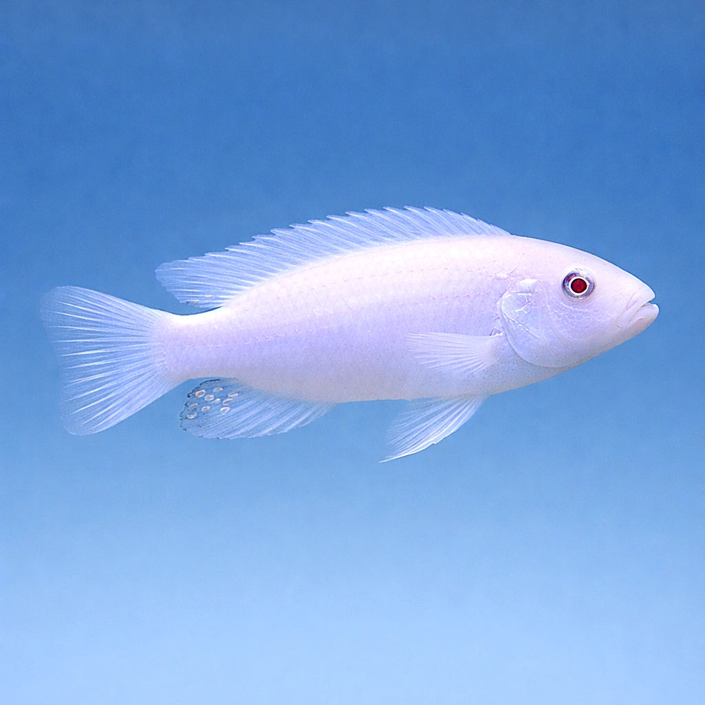 Pseudotropheus Pindani Albin — Chindongo socolofi 'Albino' - Aquarium Fish UK (Chindongo socolofi) — Add a rare albino…