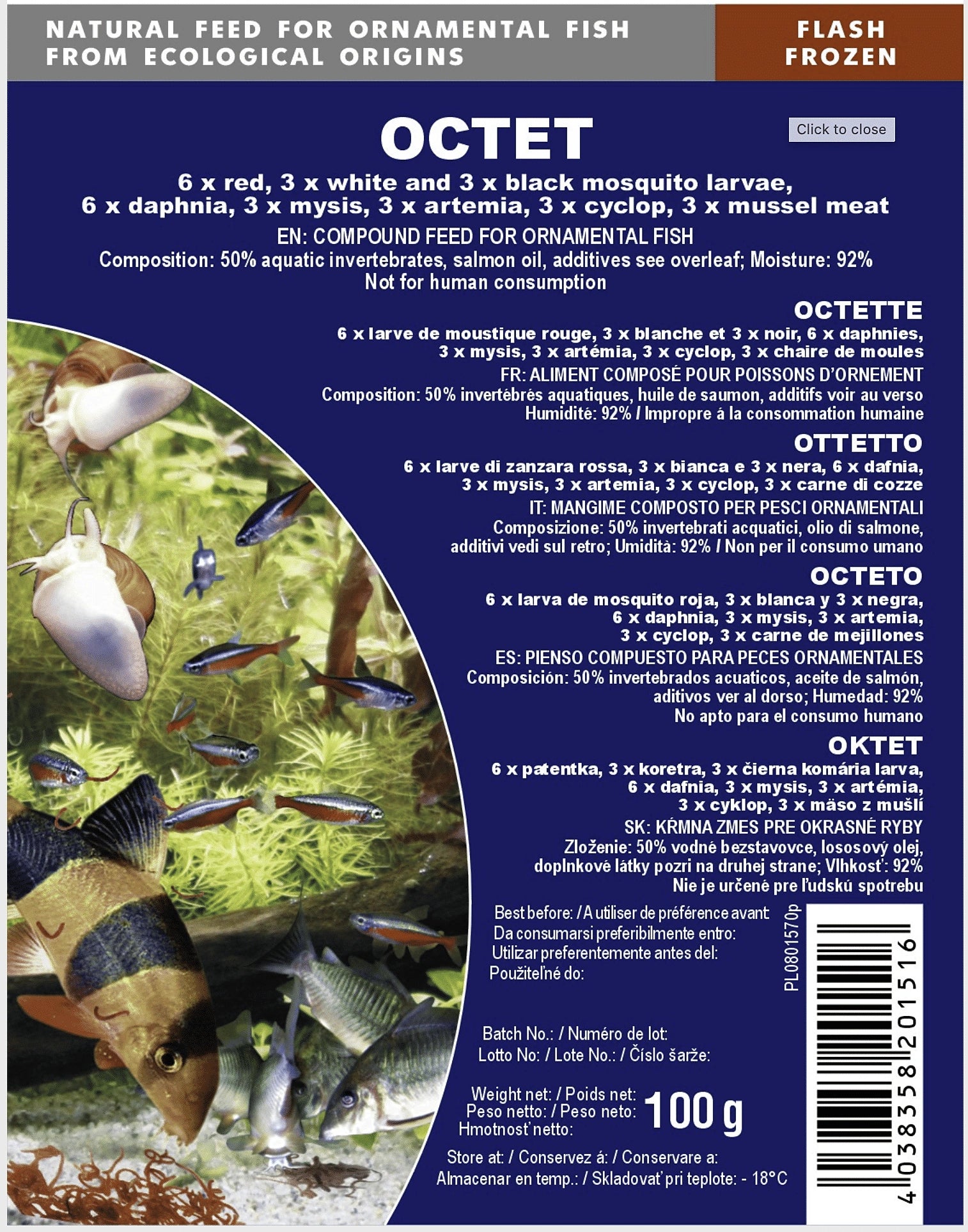 100G OCTET - Moderate Care Equipment UK — Frozen Food-in Blisters