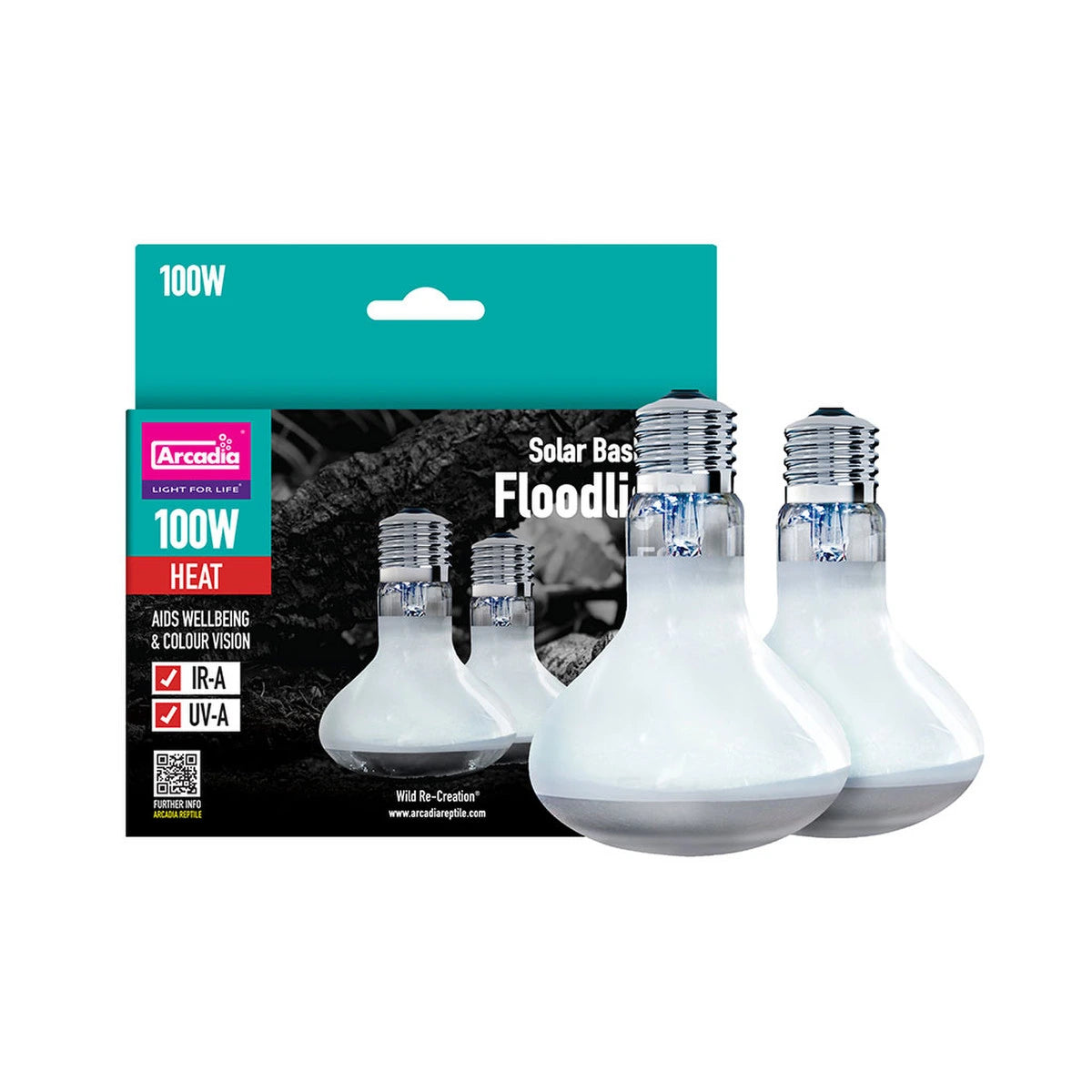 Arcadia Basking Solar Flood 75W basking flood lamp for reptile enclosure heating and lighting