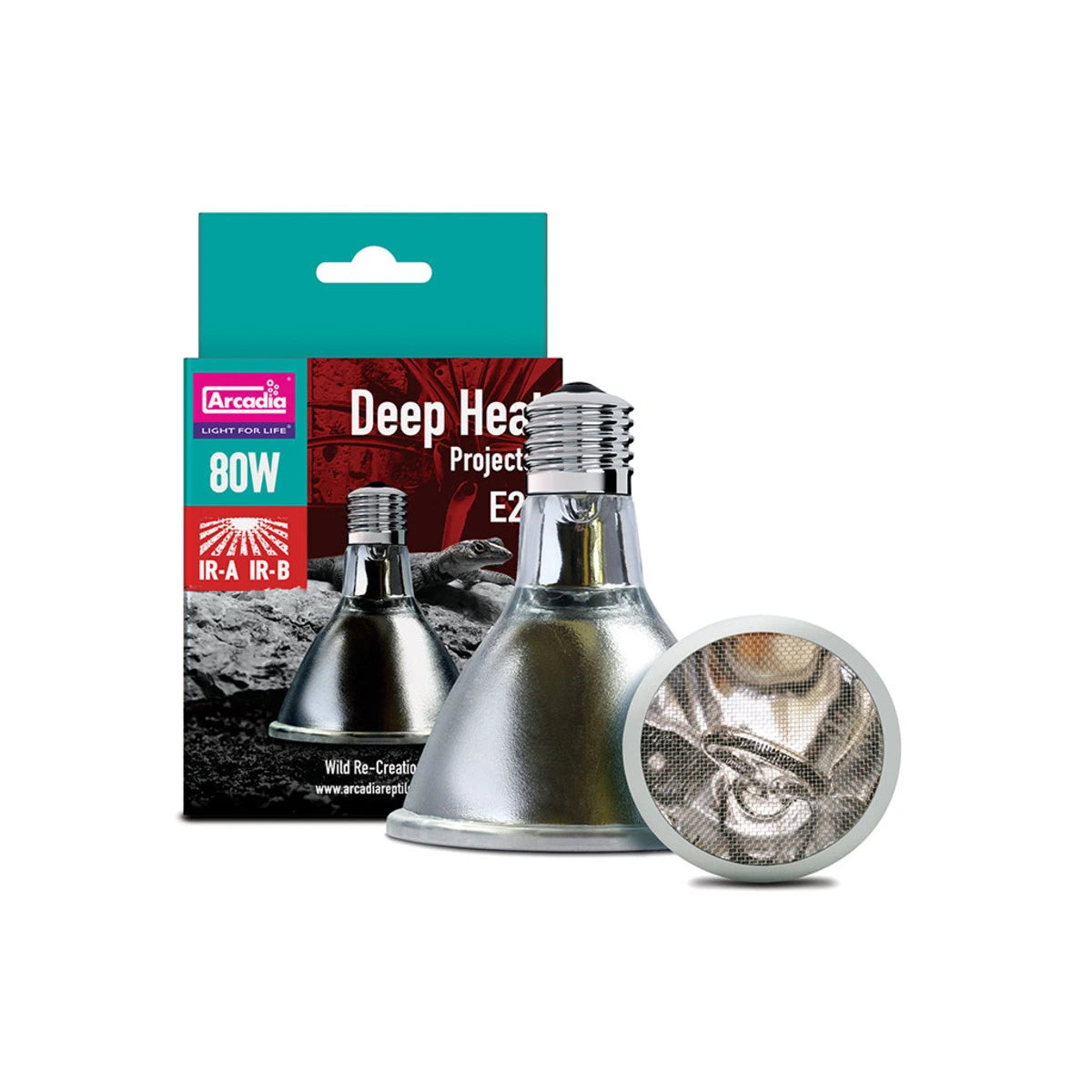 Arcadia Deep Heat Projector 80W heat projector bulb for reptile enclosure heating