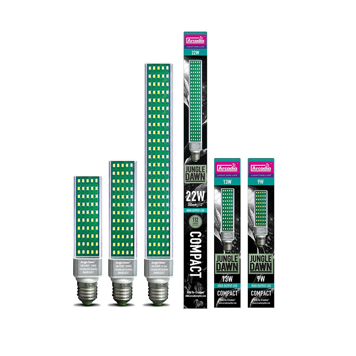 Arcadia LED Jungle Dawn E27 9W Aquarium Bulb — tropical fish for sale UK