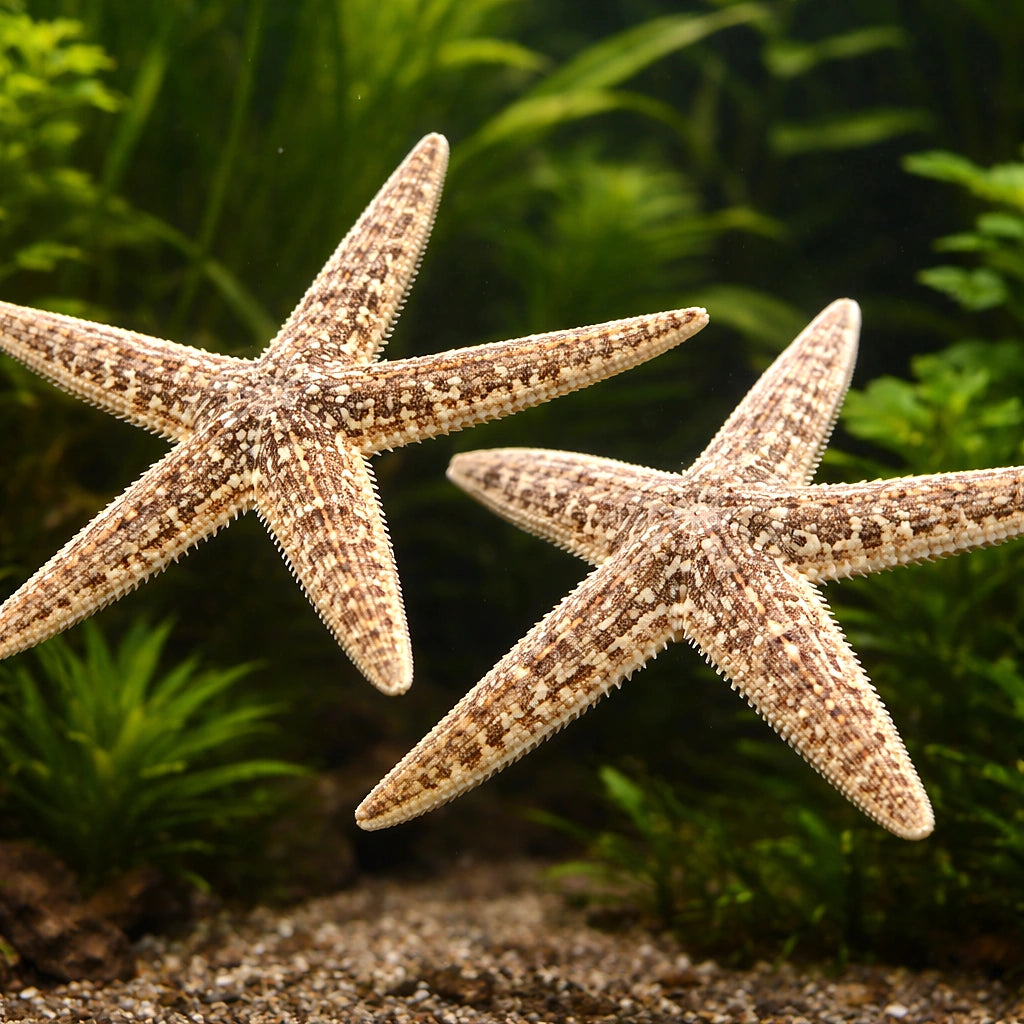 Archaster typicus M — tropical fish for sale UK — AI pair planted view