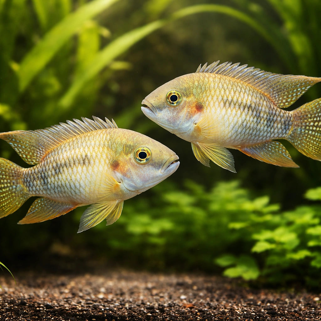 Arnold's Cichlid, Five-Spot — tropical fish for sale UK — AI pair planted view