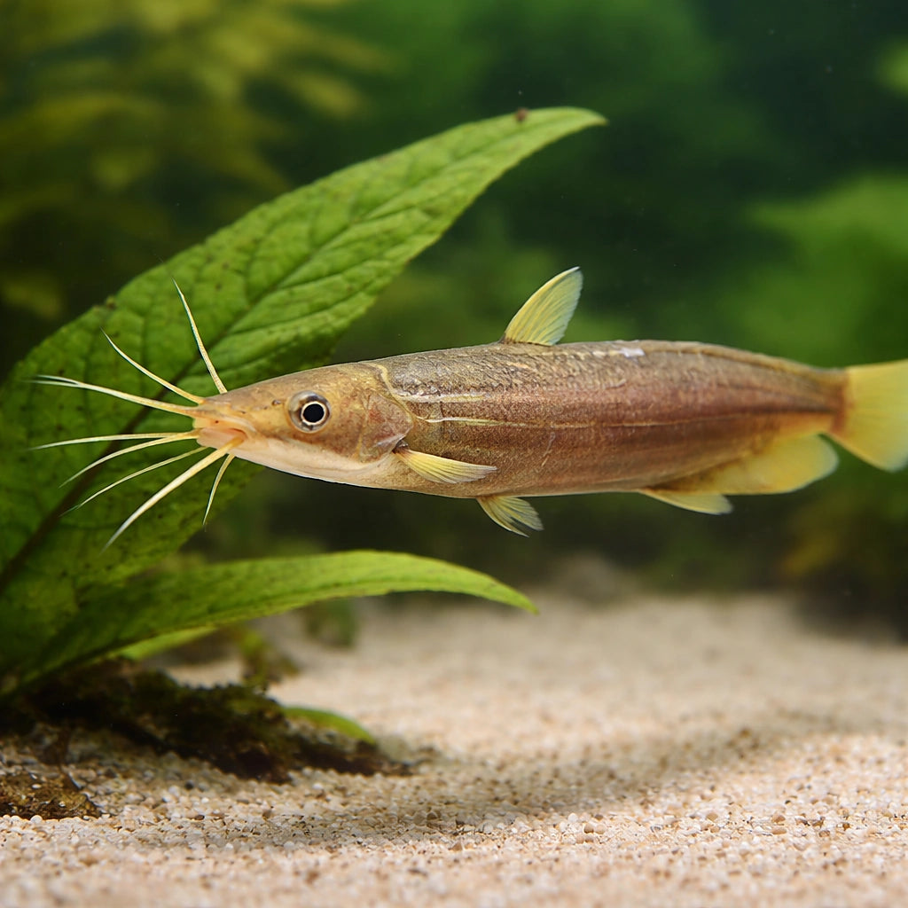 Asiatic Brown Catfish, — tropical fish for sale UK — AI scale plant view