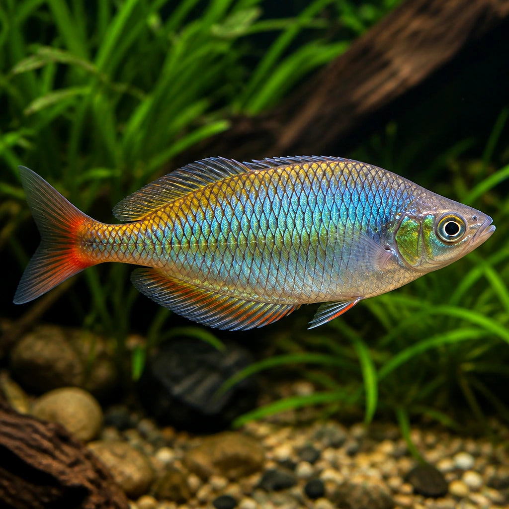 X Rainbowfish — Rainbowfish for sale UK — AI natural aquarium view