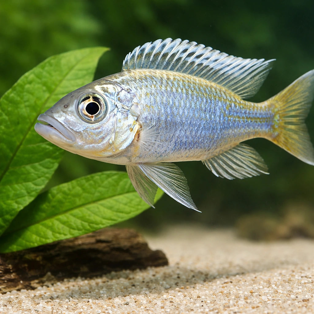 Aulonocranus dewindti S — tropical fish for sale UK — AI scale plant view