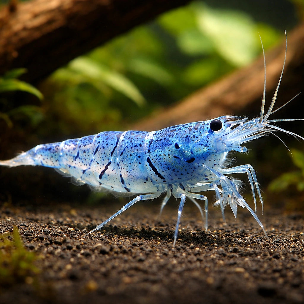 Aura Blue — Shrimp for sale UK — AI hero driftwood view