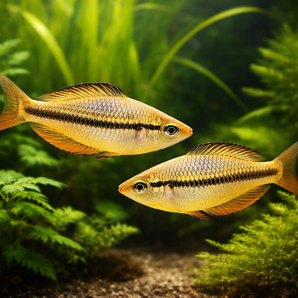 Australian Rainbow — tropical fish for sale UK — AI pair planted view