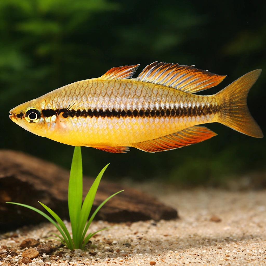 Australian Rainbow — tropical fish for sale UK — AI scale plant view