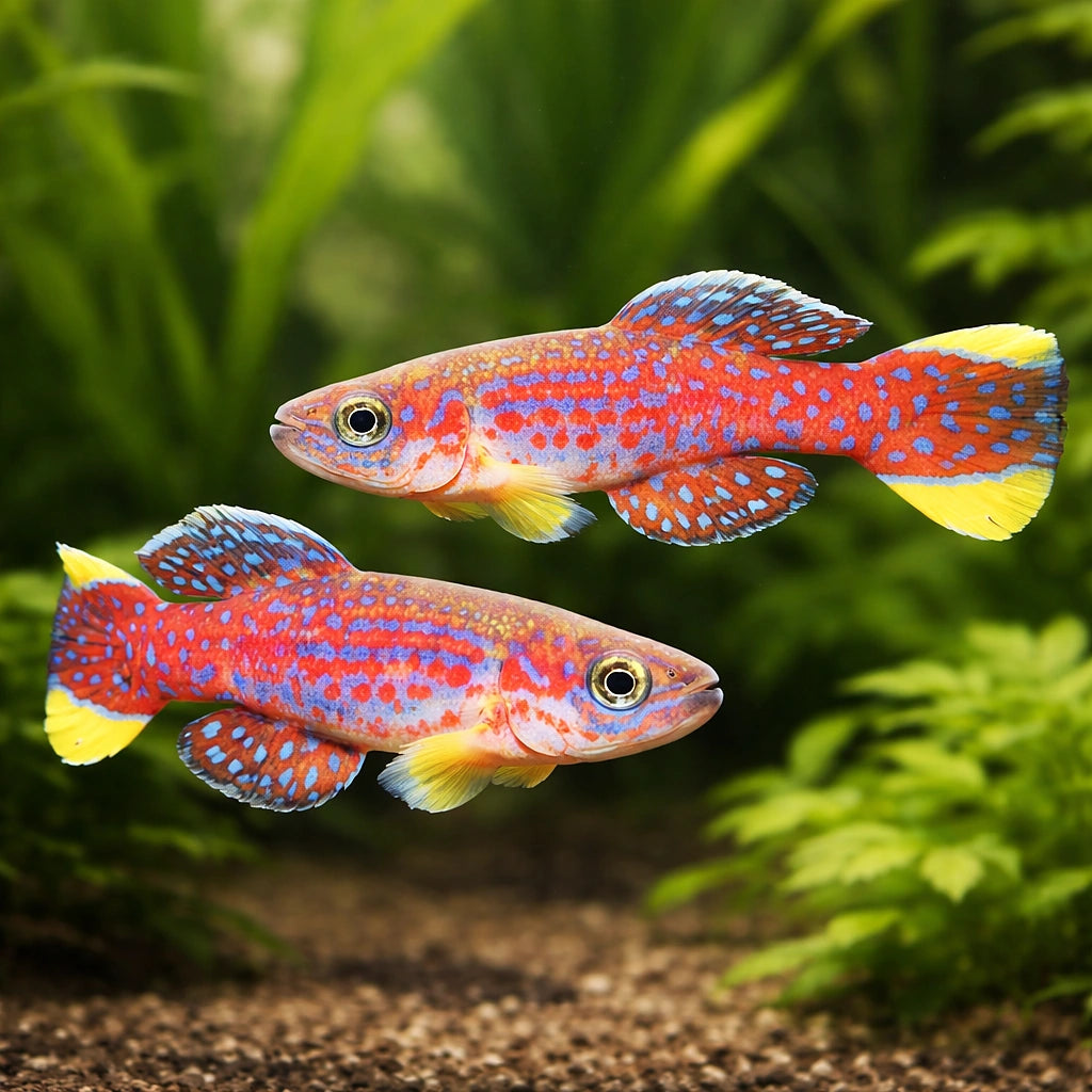 Azure Killie — tropical fish for sale UK — AI pair planted view