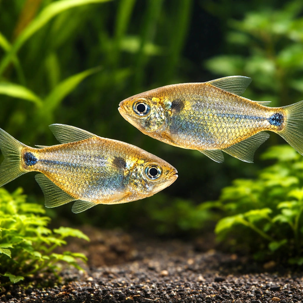 Banded Astyanax — tropical fish for sale UK — AI pair planted view
