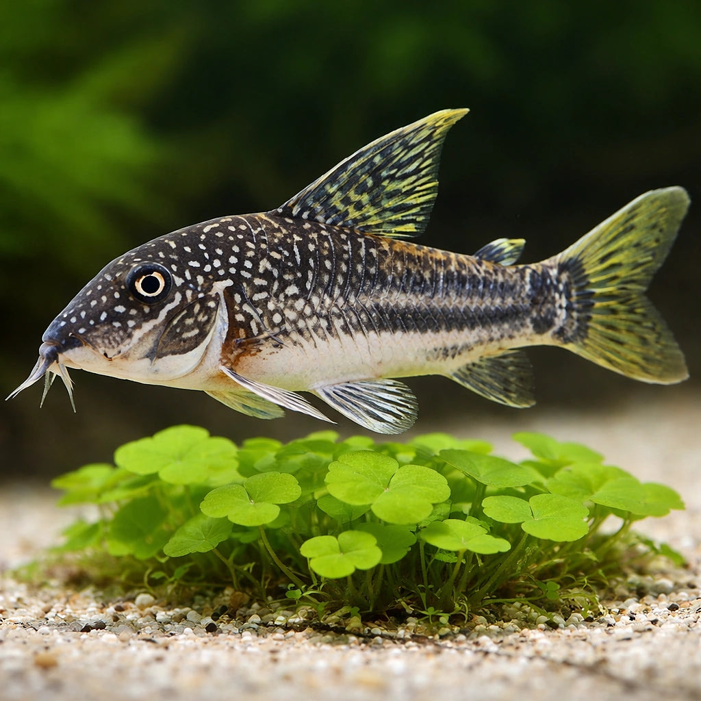 Banded Corydoras — tropical fish for sale UK — AI scale plant view