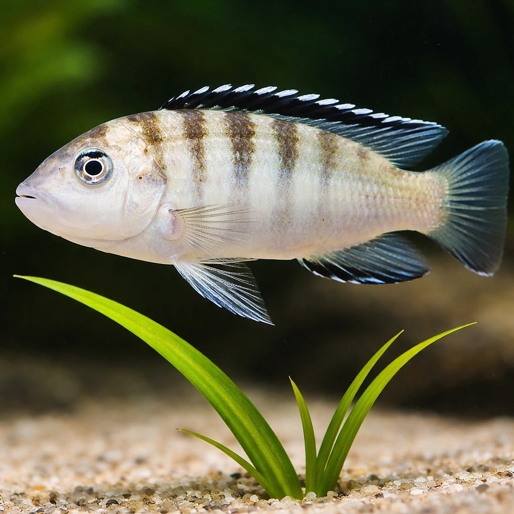 Banded Labido — tropical fish for sale UK — AI scale plant view