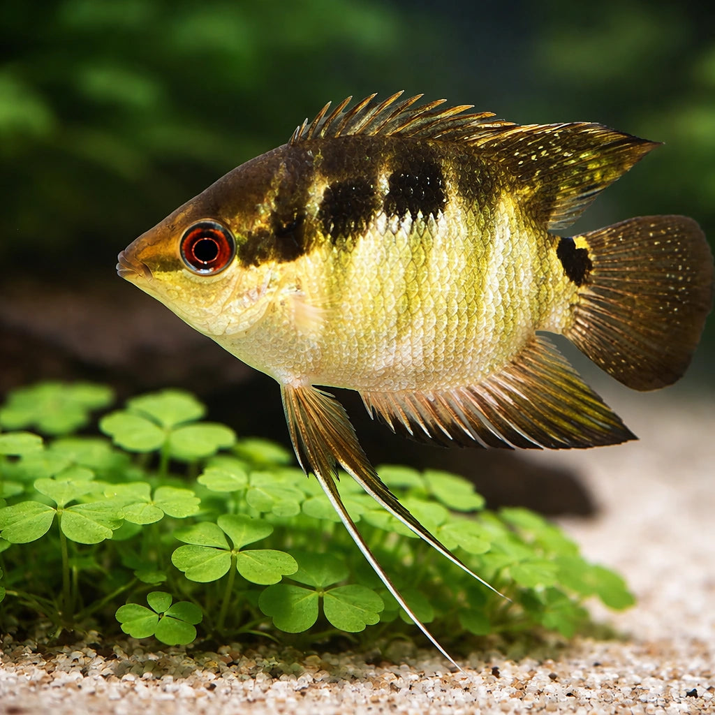 Barred Cichlid — tropical fish for sale UK — AI scale plant view