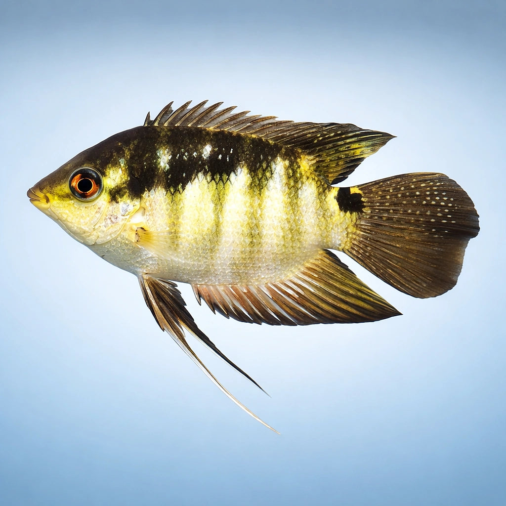Barred Cichlid — tropical fish for sale UK — AI side clean view