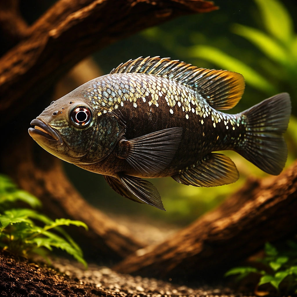 Barton s Cichlid — tropical fish for sale UK — AI hero driftwood view