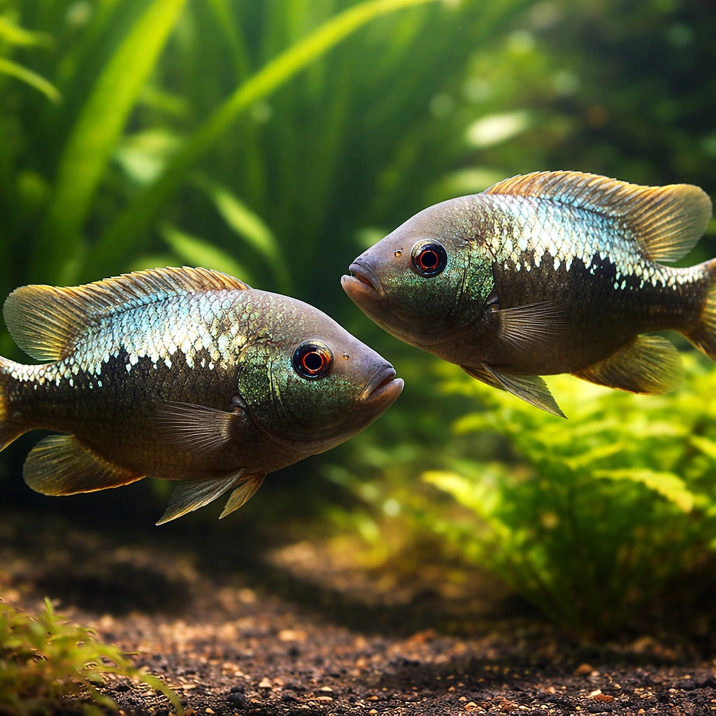 Barton s Cichlid — tropical fish for sale UK — AI pair planted view