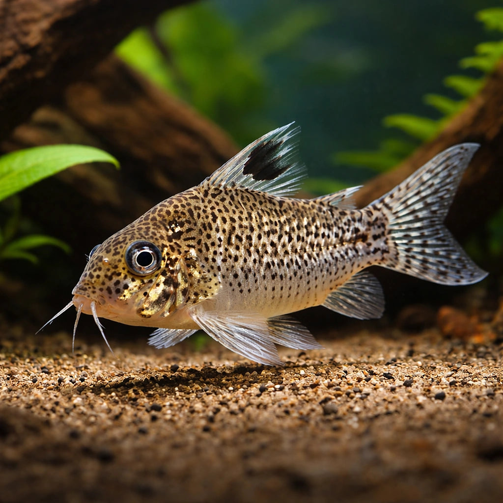 best algae eating fish — Catfish cory pleco for sale UK — AI hero driftwood view