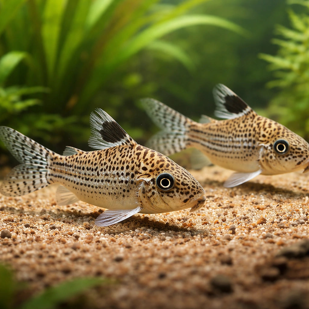 best algae eating fish — Catfish cory pleco for sale UK — AI pair planted view