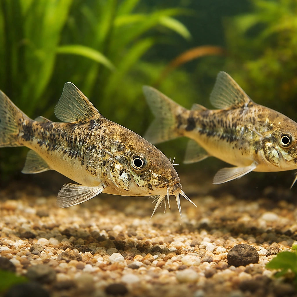 best algae eating fish — Catfish cory pleco for sale UK — AI pair planted view