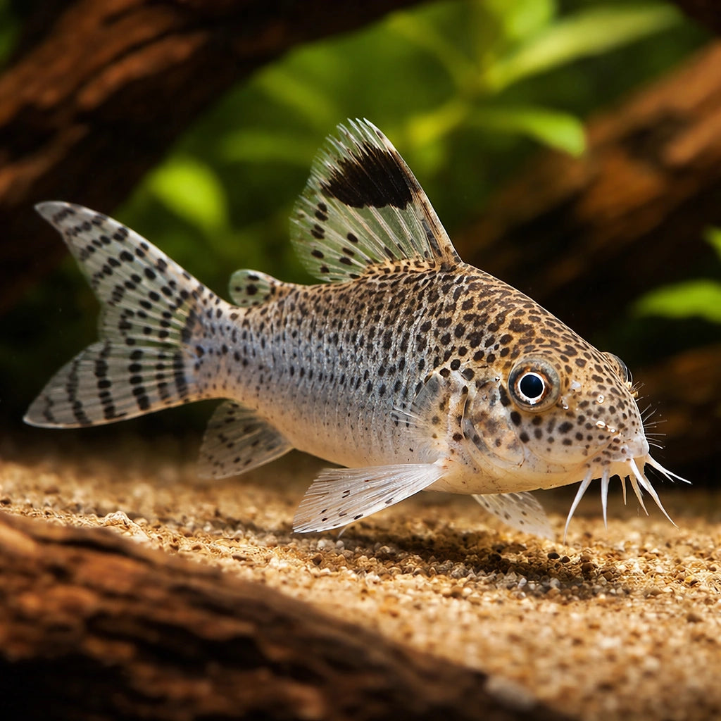 best algae eating fish — Catfish cory pleco for sale UK — AI hero driftwood view