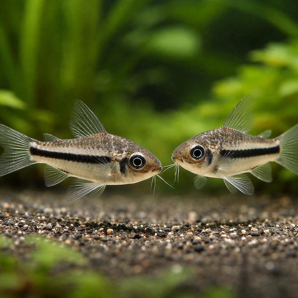 best algae eating fish — Catfish cory pleco for sale UK — AI pair planted view