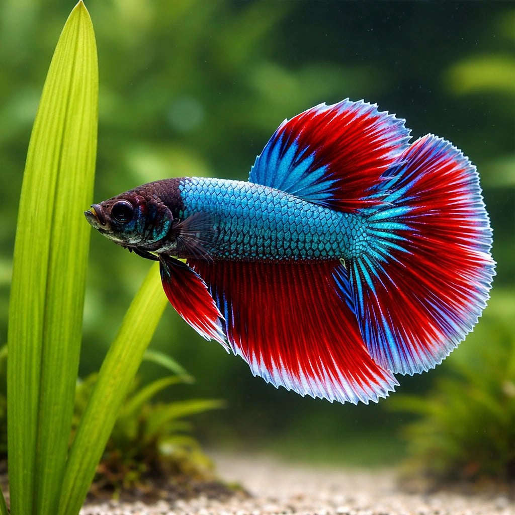 Betta battle paradise DUO mixed colors 1 pc — tropical fish for sale UK — AI scale plant view