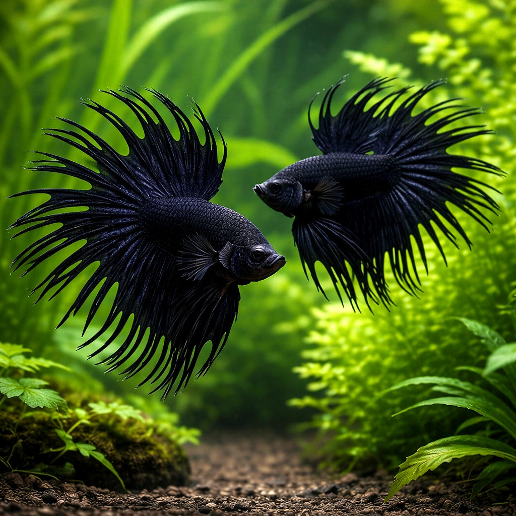 betta fish temperature — Betta Fighter fish for sale UK — AI pair planted view